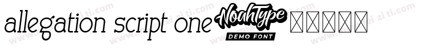allegation script one字体转换
